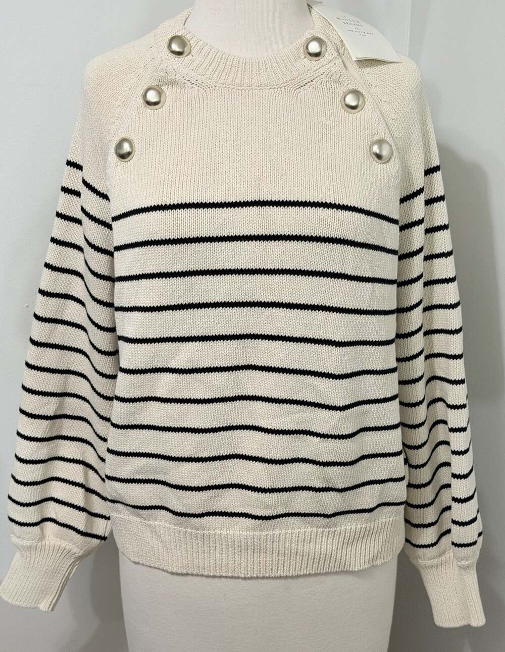 NEW Sézane La Maille Leontine Jumper Striped Sweater Pullover Italy Small